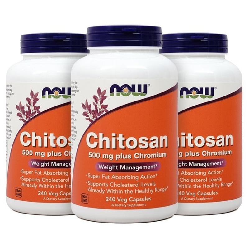 Now Foods 3入 殼聚糖 500 mg 鉻 240粒素食膠囊 Chitosan PChomeUSA 海外代購