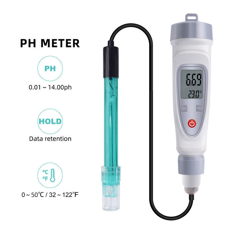 雅戈科技】高精度筆式PH計酸堿度筆防水PH測試筆PH-220W便攜式酸度計