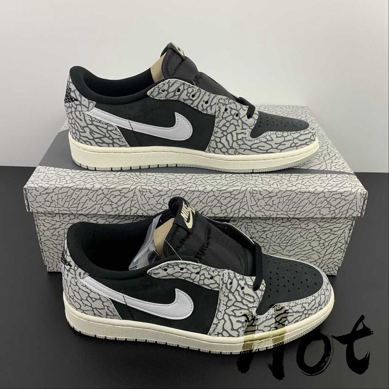 Hot Air Jordan 1 Low Black Cement 黑白灰爆裂紋低筒休閒運動CZ0790