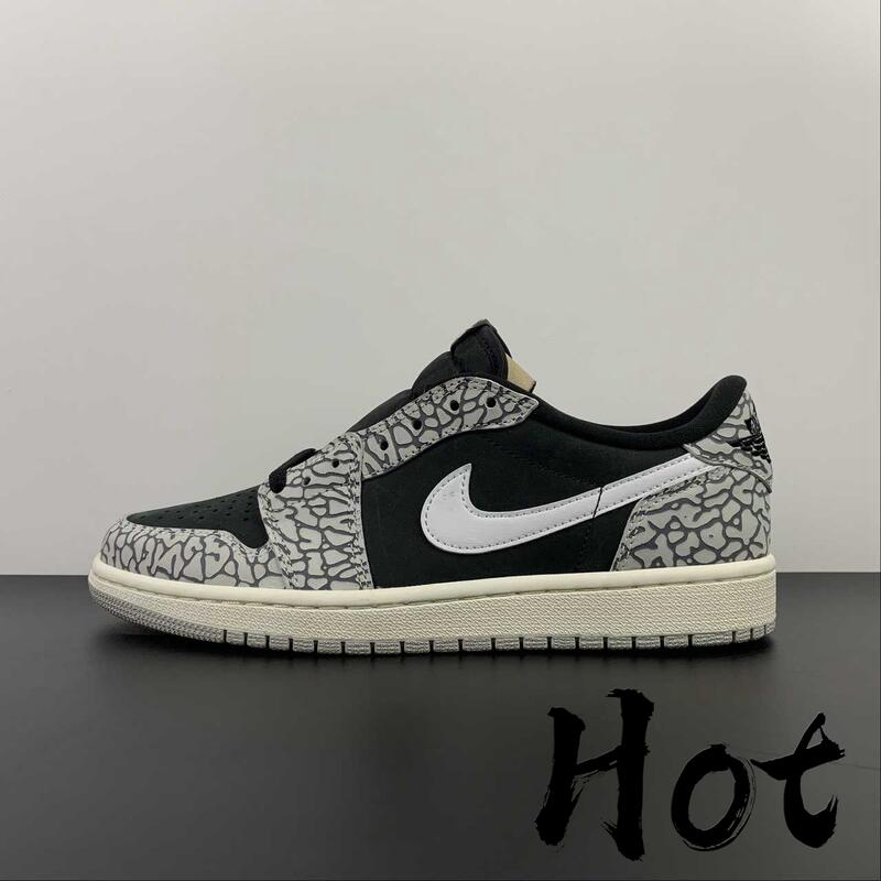 Hot Air Jordan 1 Low Black Cement 黑白灰爆裂紋低筒休閒運動CZ0790