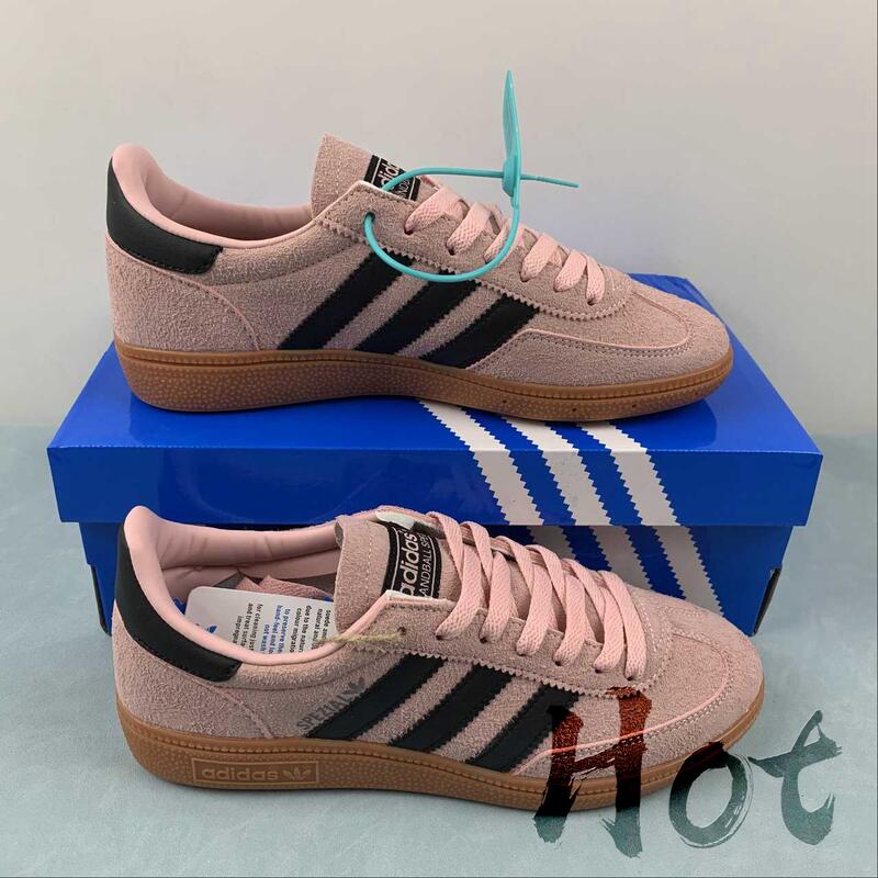 Hot adidas Handball Spezial 黑粉三葉草休閒運動平底板鞋手球運動員