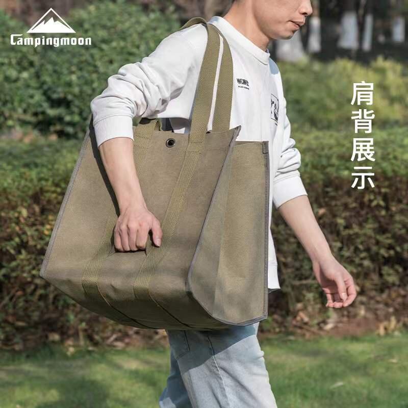 台灣現貨中弘戶外生活館  柯曼新品 大容量露營折疊柴火包 戶外帆布柴火包 用具收納包 雙提手可肩背 可手提 原廠授權 大