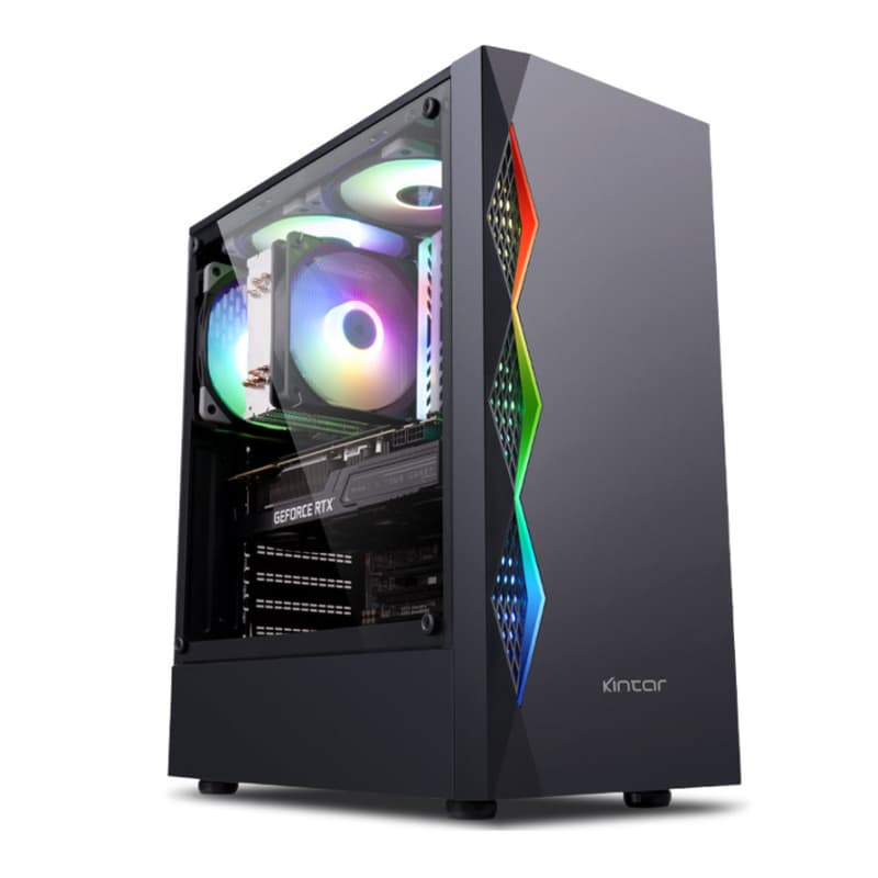 桌上型電腦pc主機殼 rgb炫彩全景鋼化玻璃側透atx水冷遊戲機箱 | 露天市集 | 全台最大的網路購物市集