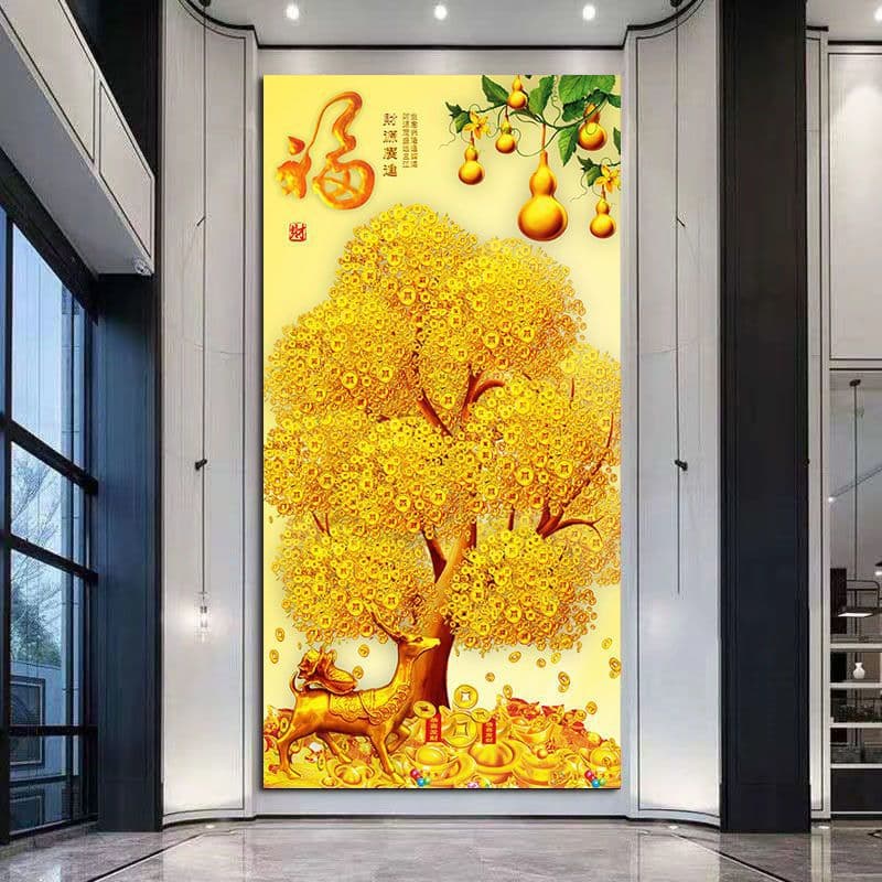 現貨 金色搖錢樹生意興旺發財樹玄關走風水黃金滿地招財鹿裝飾自粘掛畫 | 露天市集 | 全台最大的網路購物市集