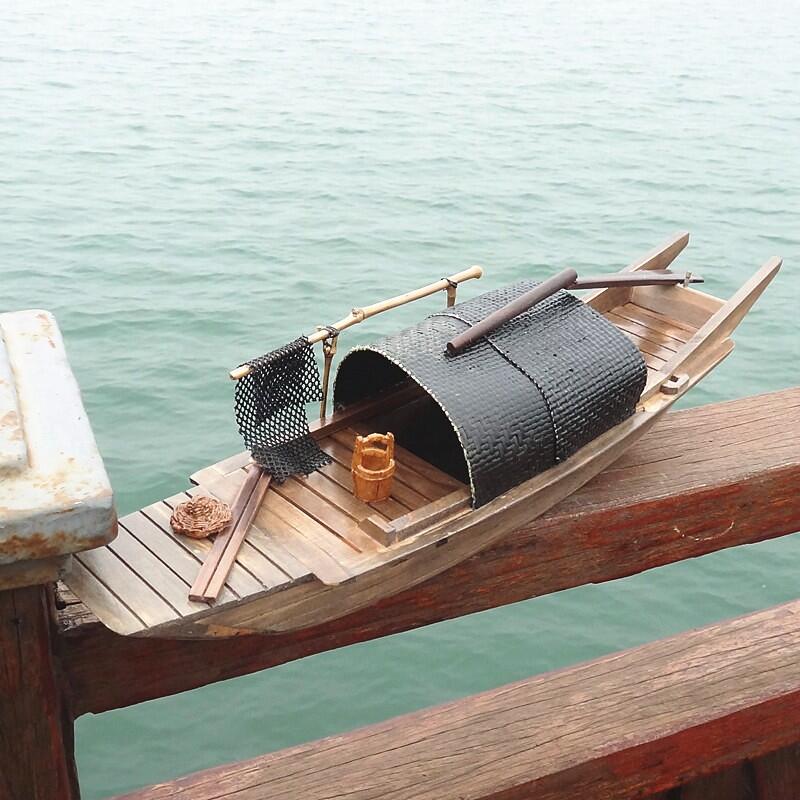 壹帆風順木質帆船模型遊艇漁船古代創意裝飾品擺件V生日禮物可下 | 露天市集 | 全台最大的網路購物市集