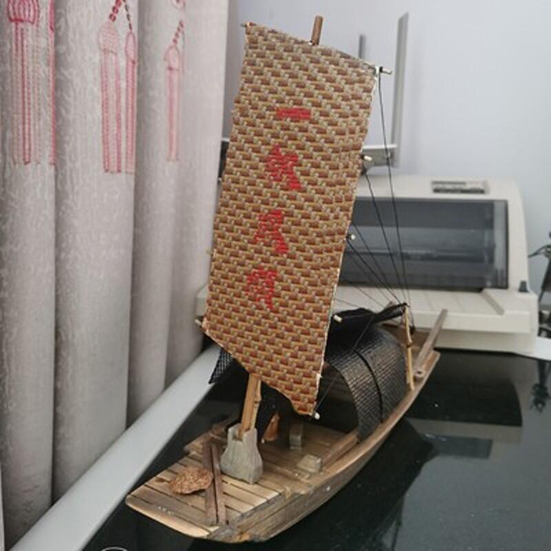 壹帆風順木質帆船模型遊艇漁船古代創意裝飾品擺件V生日禮物可下 | 露天市集 | 全台最大的網路購物市集