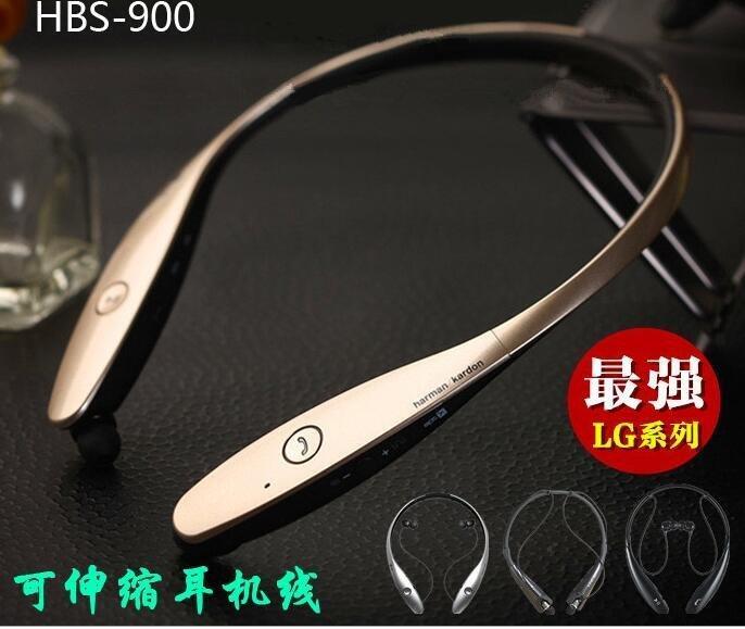 HBS-900無線藍芽耳機 頸挂式 伸縮式耳塞 藍芽4.0 一拖二通話降噪運動耳機 另有  LG 730 760  露天