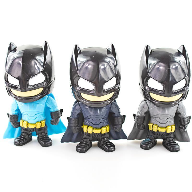 台灣現貨3 件/套哥譚市超級英雄黑闇騎士蝙蝠俠布魯斯韋恩 PVC 可動人偶模型收藏娃娃裝飾玩具禮物