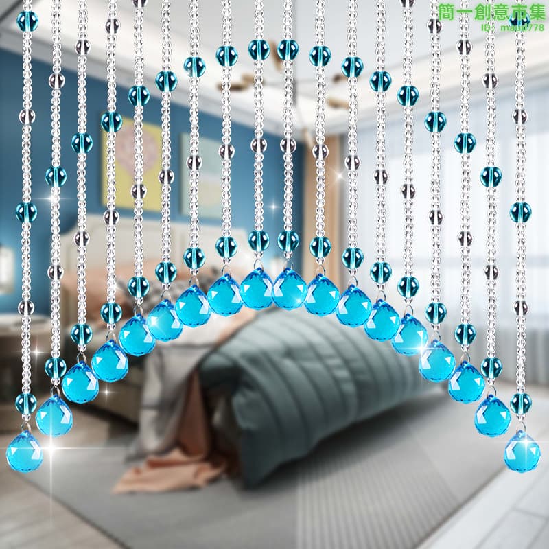 【五星好評】水晶珠簾隔斷簾珠子門簾客廳玄關裝飾珠簾歐式家用衛生間風水簾子 | 露天市集 | 全台最大的網路購物市集