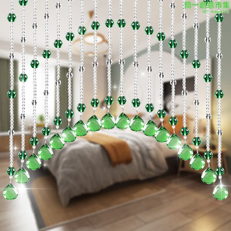【五星好評】水晶珠簾隔斷簾珠子門簾客廳玄關裝飾珠簾歐式家用衛生間風水簾子 | 露天市集 | 全台最大的網路購物市集