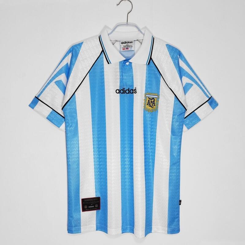 1996-1997賽季阿根廷主場復古球衣速干訓練隊服足球服上衣印號定制