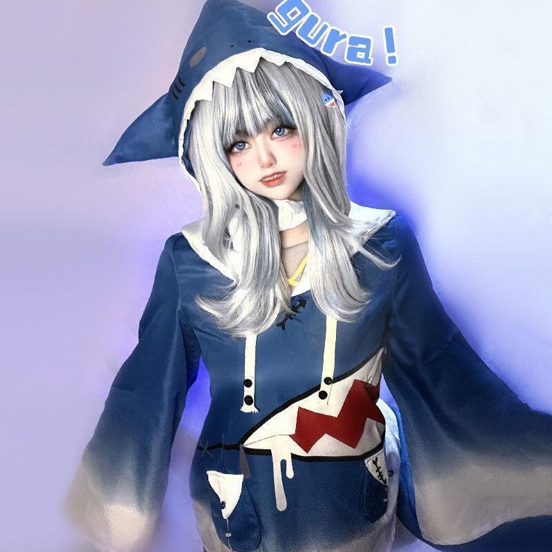 可爱古拉cos HololiveEN GwarGura 噶呜 古拉 鲨鱼cosplay装 虛擬主播可愛gura 鯊魚娘 | 露天市集 | 全台 ...