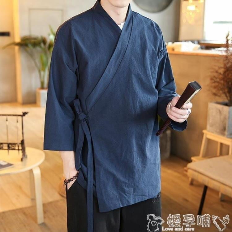 居士福七分袖漢福男古裝側開襟中國風道袍樸田園居士禪意傳統文化外套路添派賣 | 露天市集 | 全台最大的網路購物市集