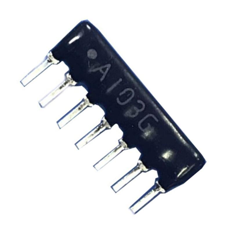 thumbnail image 2 of 50 PCS A09-103G SIP-9 Resistor Network Array - 10K Ohm, 9-Pin, Commoned 2 of 4