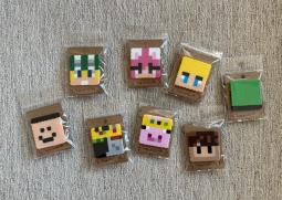 Dream SMP Technoblade Minecraft Skin Perler Keychain DSMP MYCT