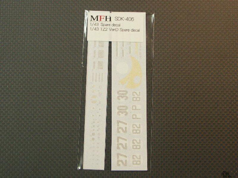 mfh模型工廠 hiro 1/43 愛快羅密歐 tz2版 d 備用貼花 sdk-406 源自日本