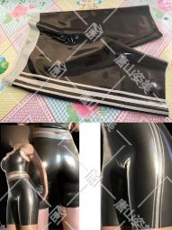Latex Shorts Men's G-string Underwear Briefs With Condom Customized 0.4mm  e31