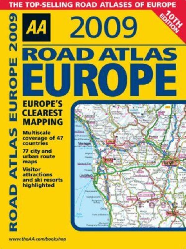 aa road atlas 歐洲(aa and和地圖) aa 出版 螺旋綁定書