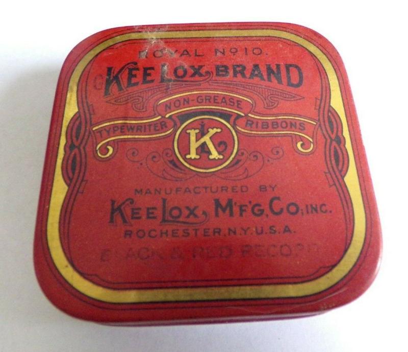 復古keelox 品牌打字機色帶錫2.5吋 x 2.5“ x .75”(pc-4)