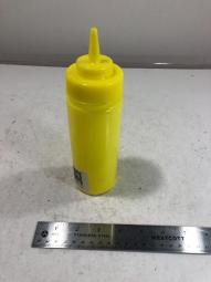 3x 12盎司塑膠擠壓 噴瓶調味品 8.5“高 黃色