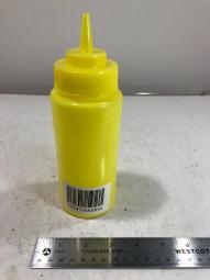 3x 18盎司塑膠擠壓 噴瓶調味品 分配器8“高 黃色