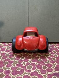 復古 森永玩具車 福斯汽車 金外殼 紅色 2輪平衡車 美國