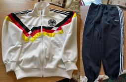 稀有 復古 adidas 德國國旗 wc 1990 夾克 top 頂級和底部球衣