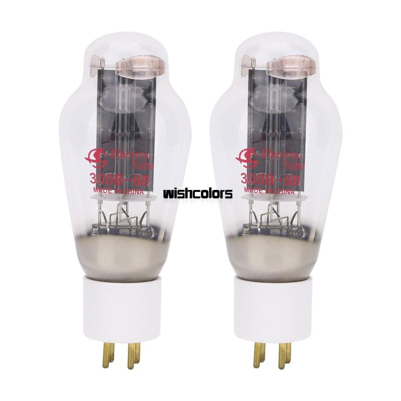 2x 300b-98電子管真空管,帶白瓷底座和鍍金針