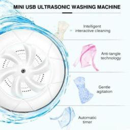 便攜式迷你洗衣機可折疊超聲波渦輪機旋轉洗衣機usb