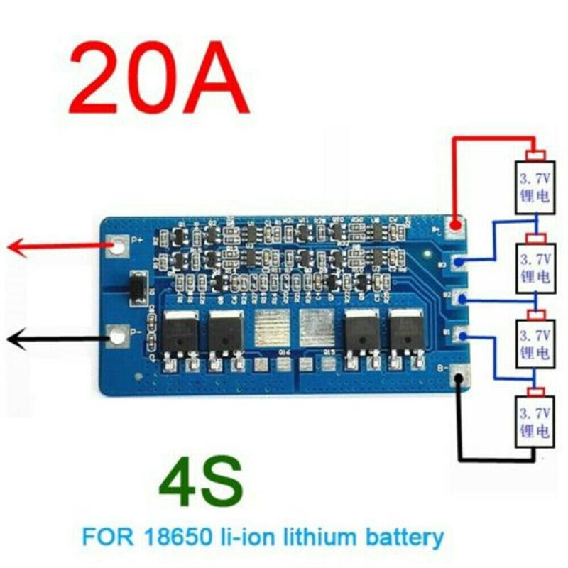 4s 20a鋰電池電池18650電池bms保護pcb板14.8v 16.8v電池