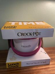 Travel Crock Pot Food Warmer Heat Hot Lunch Portable PINK White Electric Carrier