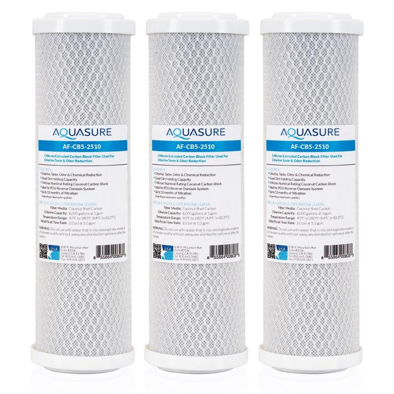 aquasure 先鋒系列5微米 椰子殼碳纖維濾水器(3x)