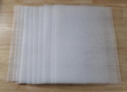 透明塑料帆布床11片10.5“ x 13.5” 7網狀