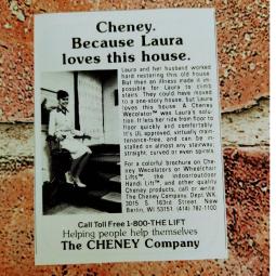 cheny co - 全新柏林威斯康星州-樓梯椅升降版 - vtg 1984 print ad epheme