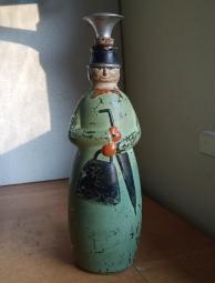 1930年代嘉莉國家手繪人形糖漿瓶 附水噴瓶