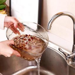 米洗過濾器過濾器米碗排水籃 用於大麥意大利麵 胡蘿蔔