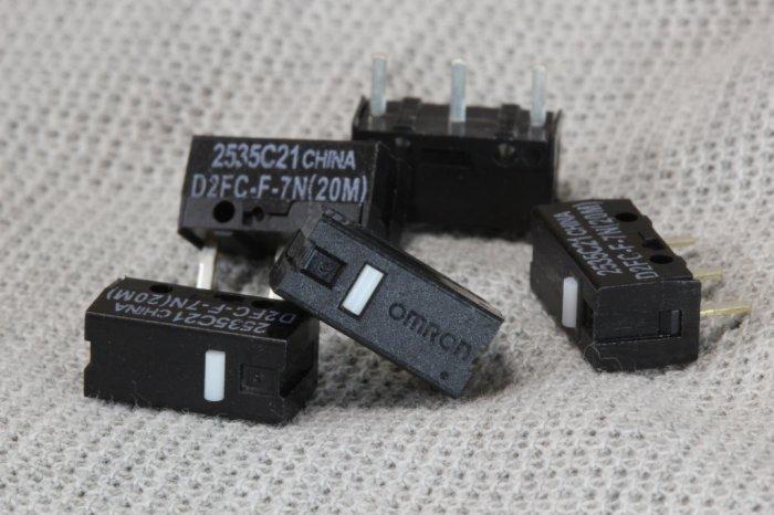 [MS] 歐姆龍 OMRON 滑鼠微動開關 Micro switch D2FC-F-7N(20M) 長壽款 (5個1組)