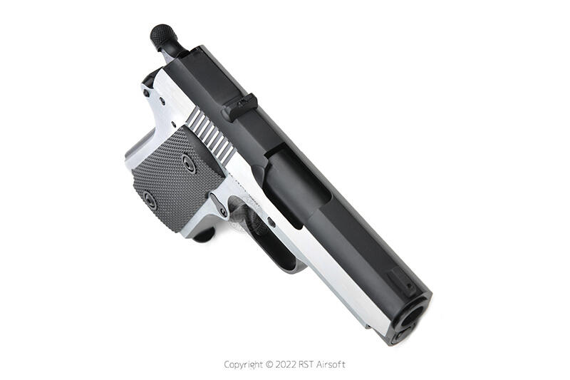 RST 紅星 - BELL 柯特.45 全金屬 原型瓦斯手槍 附槍盒 BB槍 GBB 銀色 .. 24BEL-797-1