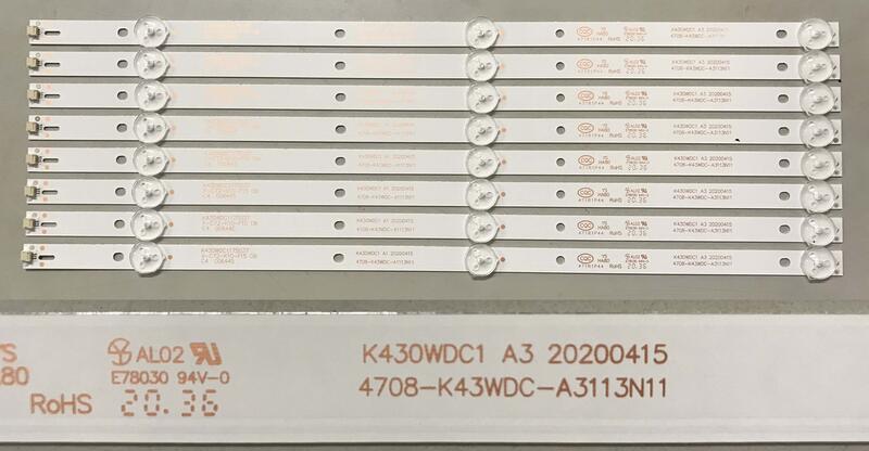 《金河電視》全新K430WDC1 TL-43A500 A600 M100 43PFH4082燈條