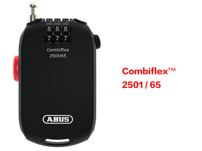 。摩崎屋。 ABUS combiflex™ 2501/65 三碼 安全帽鎖 65cm 行李鎖 衣物鎖