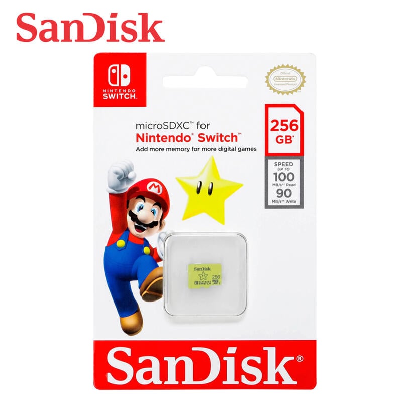 SanDisk 任天堂 Switch 官方授權專用記憶卡 64G 128G 256G microSD 速度100MB/s | 露天拍賣
