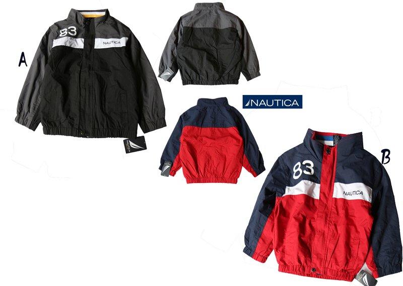 全新美國正品NAUTICA紅/黑色防潑水輕便保暖外套，1-4歲穿，特價390元-A171