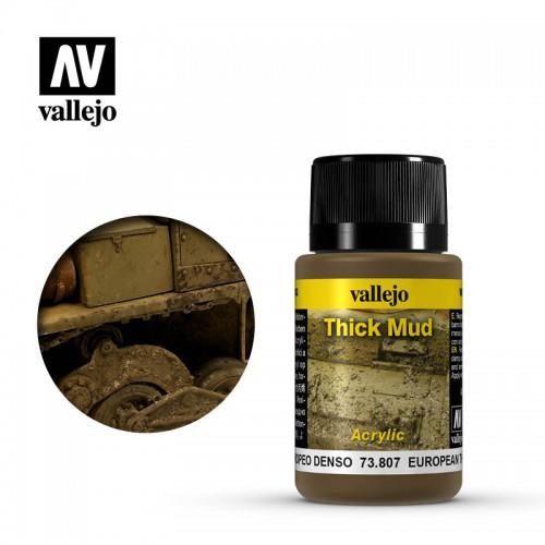 Acrylicos Vallejo 73807 風化效果漆 歐洲厚泥土 European Thick Mud 40ml