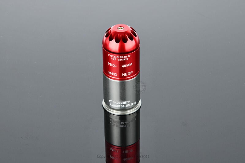 RST 紅星 - A.A.CUSTOM 40mm 全金屬 瓦斯榴彈 96發裝 紅色 ... 15448