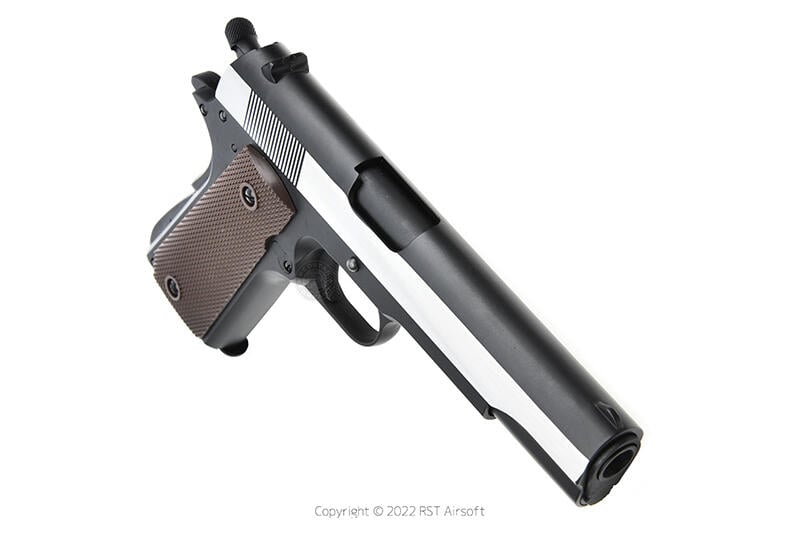 RST 紅星 - TLS 1911 金屬滑套 瓦斯手槍 附槍盒 GBB BB槍 銀色 ... 24TLS-723L