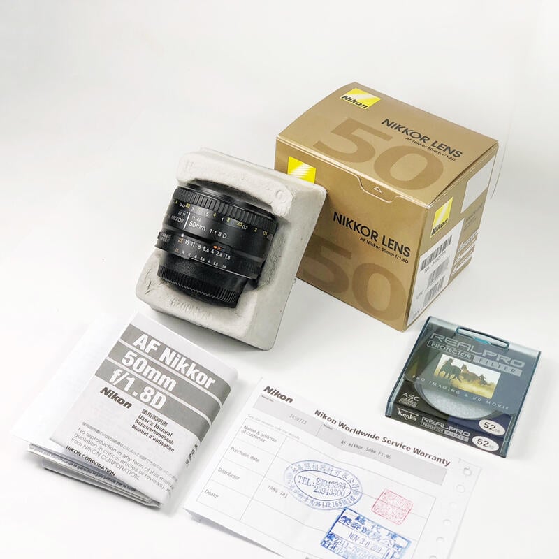 Nikon 50mm F1.8D 公司貨盒單齊