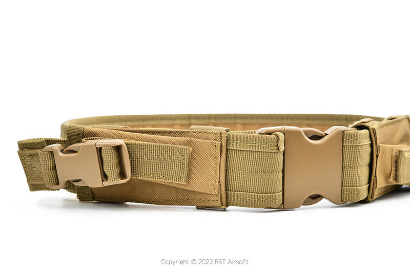 RST 紅星 - D032 雙掛袋 訓練腰帶 皮帶 戰術腰帶 可放 彈匣/電筒/折刀/工具 黑色 ... 07276