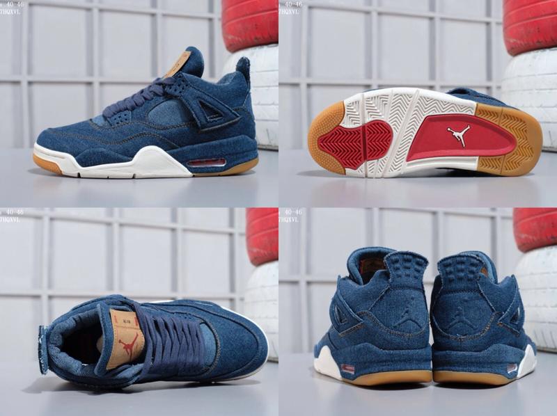 LEVIS NRG x AIR JORDAN 4 RETRO 李維斯聯名喬丹4代氣墊緩震籃球鞋40