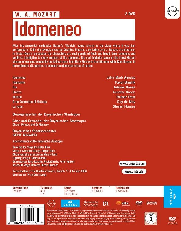 DVD】莫札特：歌劇《伊多曼尼奧》Mozart: Idomeneo (2DVD) / 肯特長野