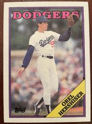 1985 Fleer Baseball #371 Orel Hershiser Rookie Card